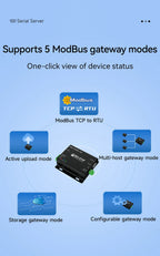 RS485/RS232/RS422 to Ethernet Serial Server DC8-28V Modbus TCP RTU MQTT CDEBYTE NE2-D14P AT Command Power and Signal Isolation