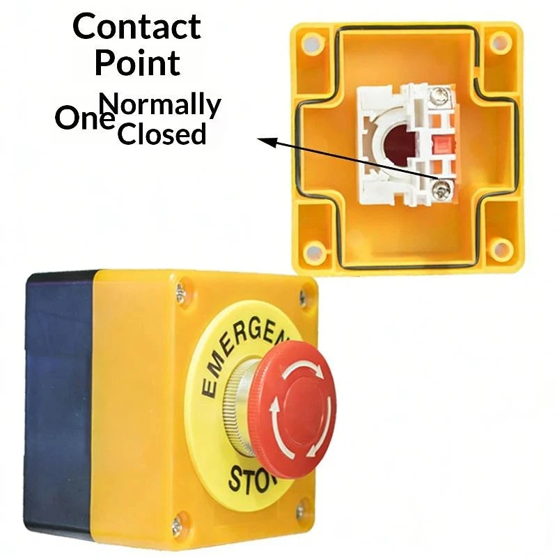 dailyWaterproof Emergency Stop Push Button Box 10A Safety Power Off  for Factory Automation and Equipment Protection