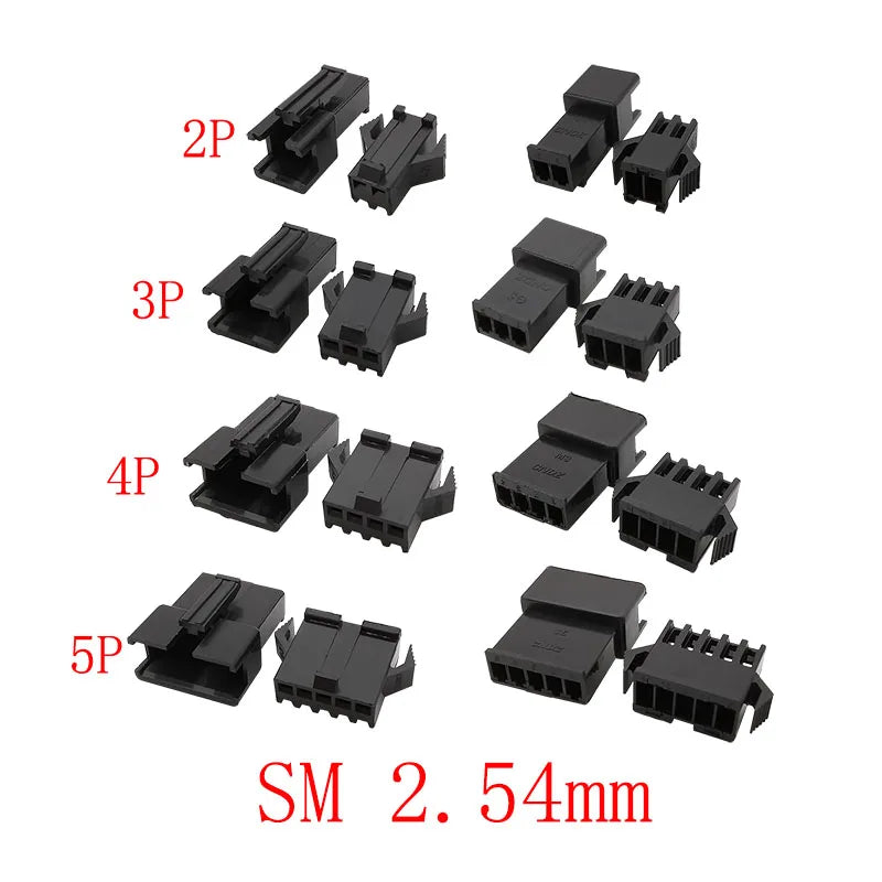 1Box JST 1.25 PH 2.0mm /SYP/SM/XH 2.54mm / VH 3.96mm Pitch Male Female Terminals Kit Plug Plastic Housing Header Crimp Connector