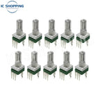 10PCS RK097 precision potentiometer vertical single link shank length 15mm gearless 3-pin B2K B5K B10K B20K B50K B100K B500K B1M