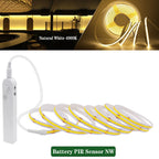 3MM 5MM 8MM COB LED Light Strip 5V 320LEDs PIR Motion Sensor Flexible Night Light USB/AAA Battery Powered Tape 3000K 4000K 6000K