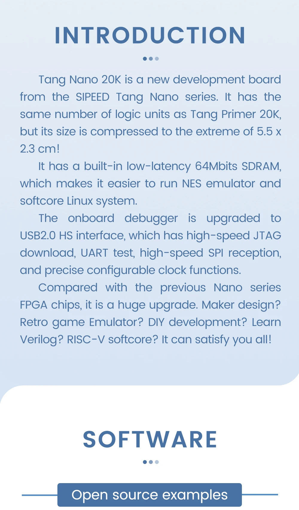 Sipeed Tang Nano 20K Game Kits FPGA RISCV Linux Development Board