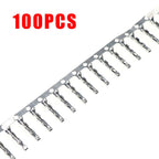 100PCS Dupont Connector 2.54mm Jumper Wire Cable Pin Connector Terminal Female Pin Connector for Housing Jumper