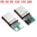 1PCS USB Type-C PD/QC Male Plug Decoy Board Fast Charge PCB 9V 12V 15V 20V Module PD 2 3.0 DC Trigger Cable QC4 Charge Connector