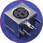10 Pcs Connnector Mini Din 3 4 5 6 7 8 9 Pin Female Circular Receptacle Power Sockets MD-SM Shield Right Angle Through Holes PCB