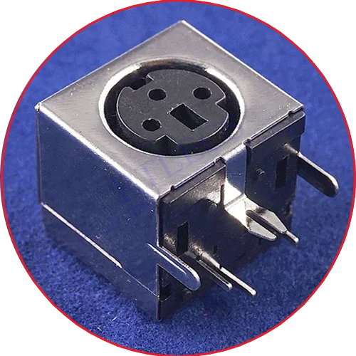 10 Pcs Connnector Mini Din 3 4 5 6 7 8 9 Pin Female Circular Receptacle Power Sockets MD-SM Shield Right Angle Through Holes PCB
