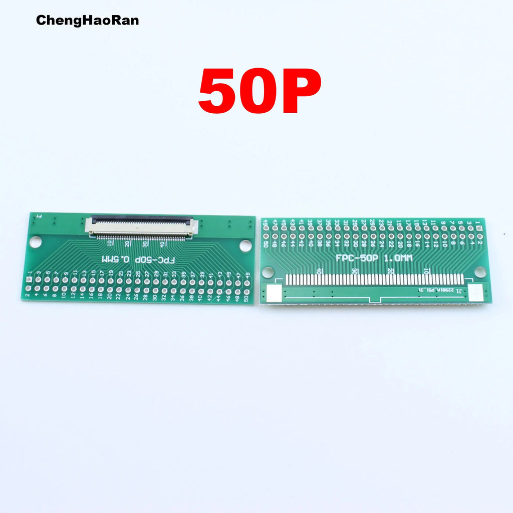 1pcs 4P 6P 8P 10P 12P 14P 15P 16P 18P 20P Test Board Adapter Double Rows Plate Connector 2.54mm 0.5mm Flip FPC Soft Flex Cable