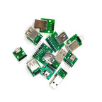 1pcs USB Male Connector/MINI MICRO USB to DIP Adapter Female Connector 2.54mm B Type-C USB2.0 3.0 Female PCB Converter