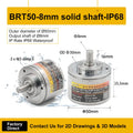 Briterencoder Single-turn Absolute Rotary Encoder SSI/RS485/Analog Output Waterproof, Power-Off Memory for Angle  & Speed