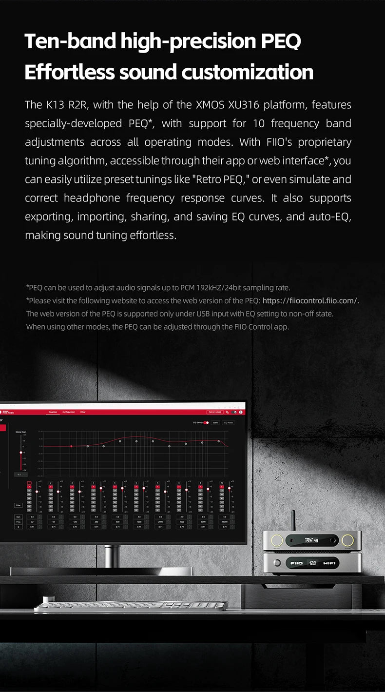 FiiO K13 R2R Desktop DAC Headphone AMP BT5.4 High-Fidelity 24Bit R2R DAC Powerful 2400mW Output LDAC Bluetooth Streamin Shanling