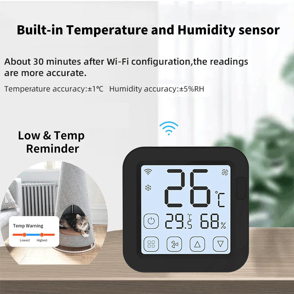 Thermometer Hygrometer With Tuya Temperature Humidity Sensor and AC Remote Backlight Support Work With Yandex Alexa SmartLife