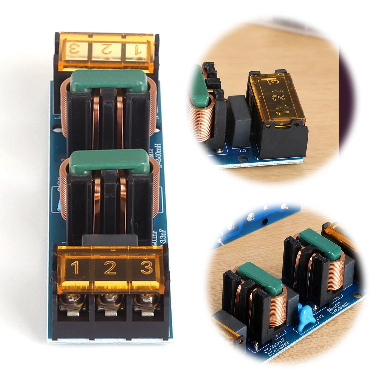 EMI Filter 25A AC 50/60Hz Power Line Noise Suppressor Audio Power Purifier PCB Dual Common Differential Mode Suppression Module