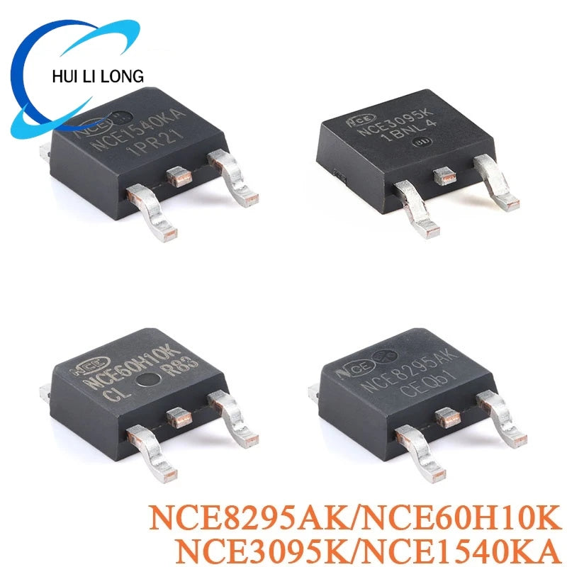 50Pcs/5Pcs NCE8295AK NCE60H10K NCE3095K NCE1540KA TO-252-2 82V/95A 60V/100A 30V/95A 150V/40A N-Channel MOSFET Transitor NCE0208K