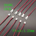 5/10Pairs Mini Micro JST 1.25mm / PH 2.0mm / XH 2.54mm Pitch 2 Pin Male Female Plug Connector With Wire Cables