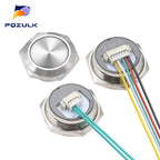 Ultra Short Push Button Switch Waterproof 16/19/22mm 12V 24V led light Momentary Self-reset Wiring Buttons without fixation