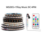 WS2815 Led Strip With14/17/21Keys Controller (WS2812B WS2813 Updated) RGB Individually Addressable Kits 30/60/144 Leds/M DC12V