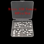 40Pcs/box Micro USB Female 5 Pin Connector Charging Port Dock SMD PCB Soldering DIY Repair Micro USB Jack Socket Adapter