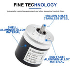 AUCHTEL 44mm IP67 Incremental Encoder 6mm Shaft Rotary Switch AB 2 Phases 10-1024-2500-3600 360 400 500 PPR 5-24VDC