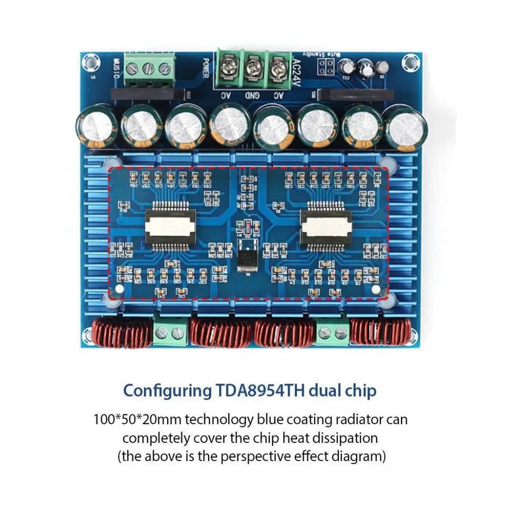 TDA8954TH Amplifier Board Digital Dual Channel High Power Class D Audio Board for Custom Sound Projects
