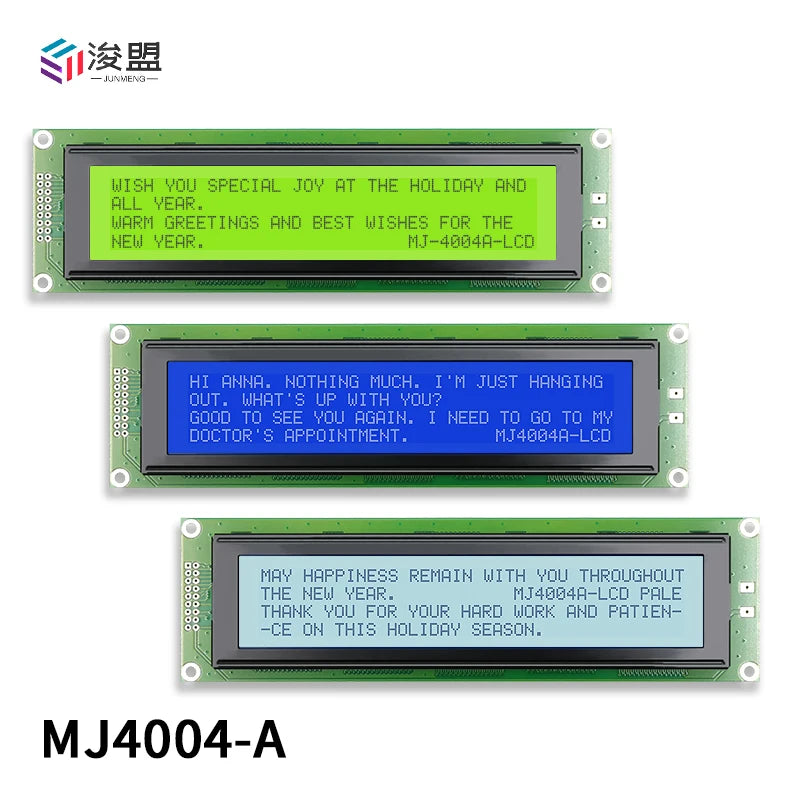Cob Large 40x4 Character 18 Pin 8 Bit Parallel 5.0v Yellow Green Display Module 4004 16x2 Panel LCD Screen