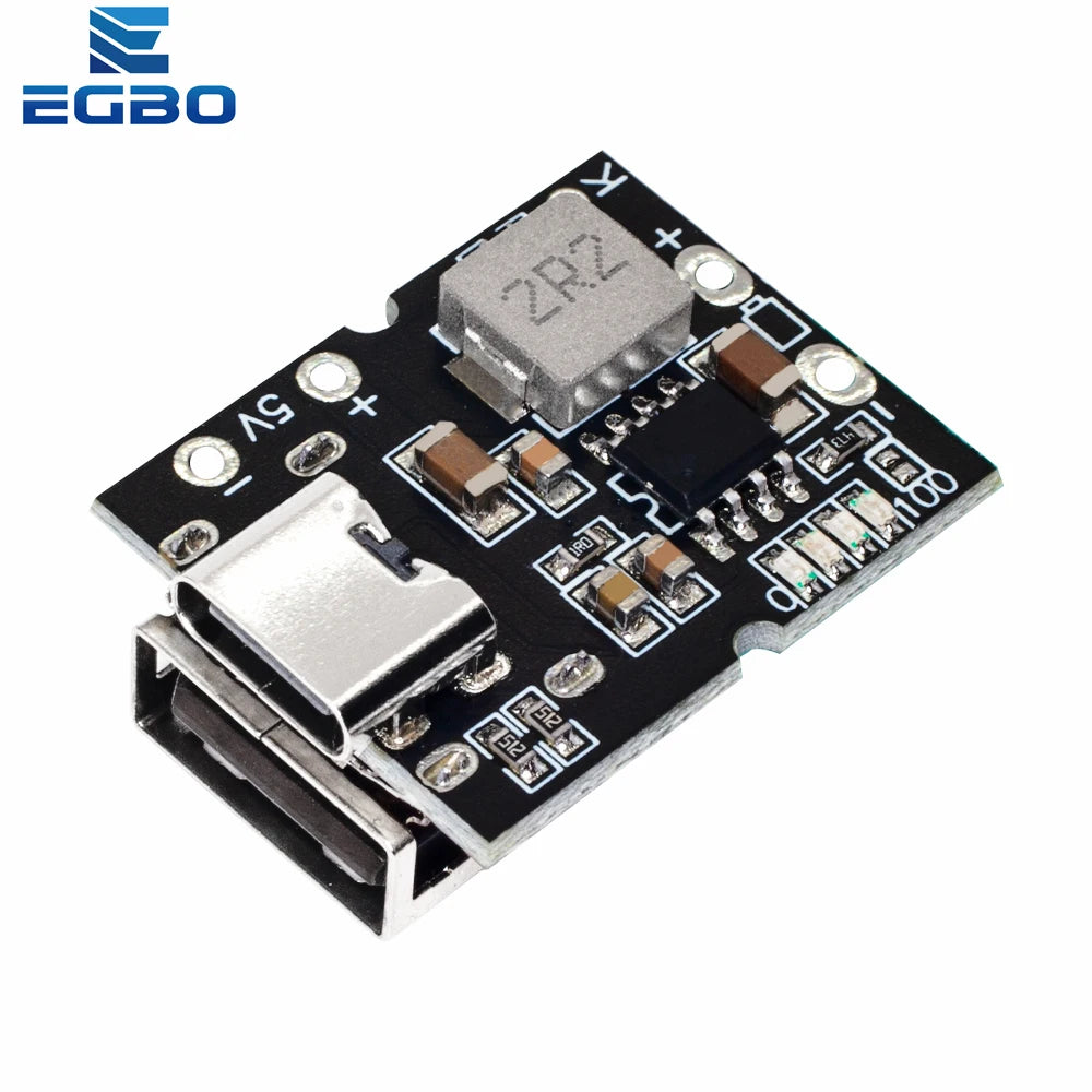 Type-C USB 5V 2A Boost Converter Step-Up Power Module Lithium Battery Charging Protection Board  LED Display USB For DIY Charger