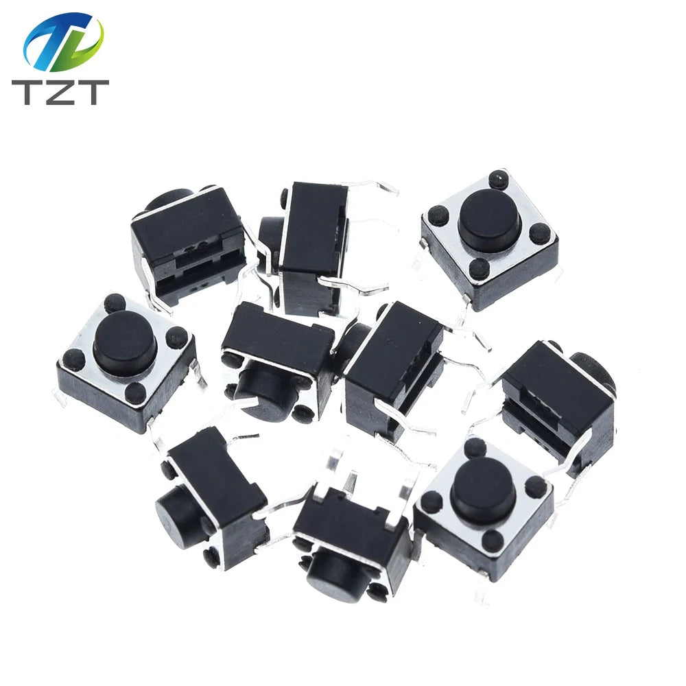 50PCS Tactile Push Button Switch for Arduino 6x6x5mm 6*6*5mm 4PIN