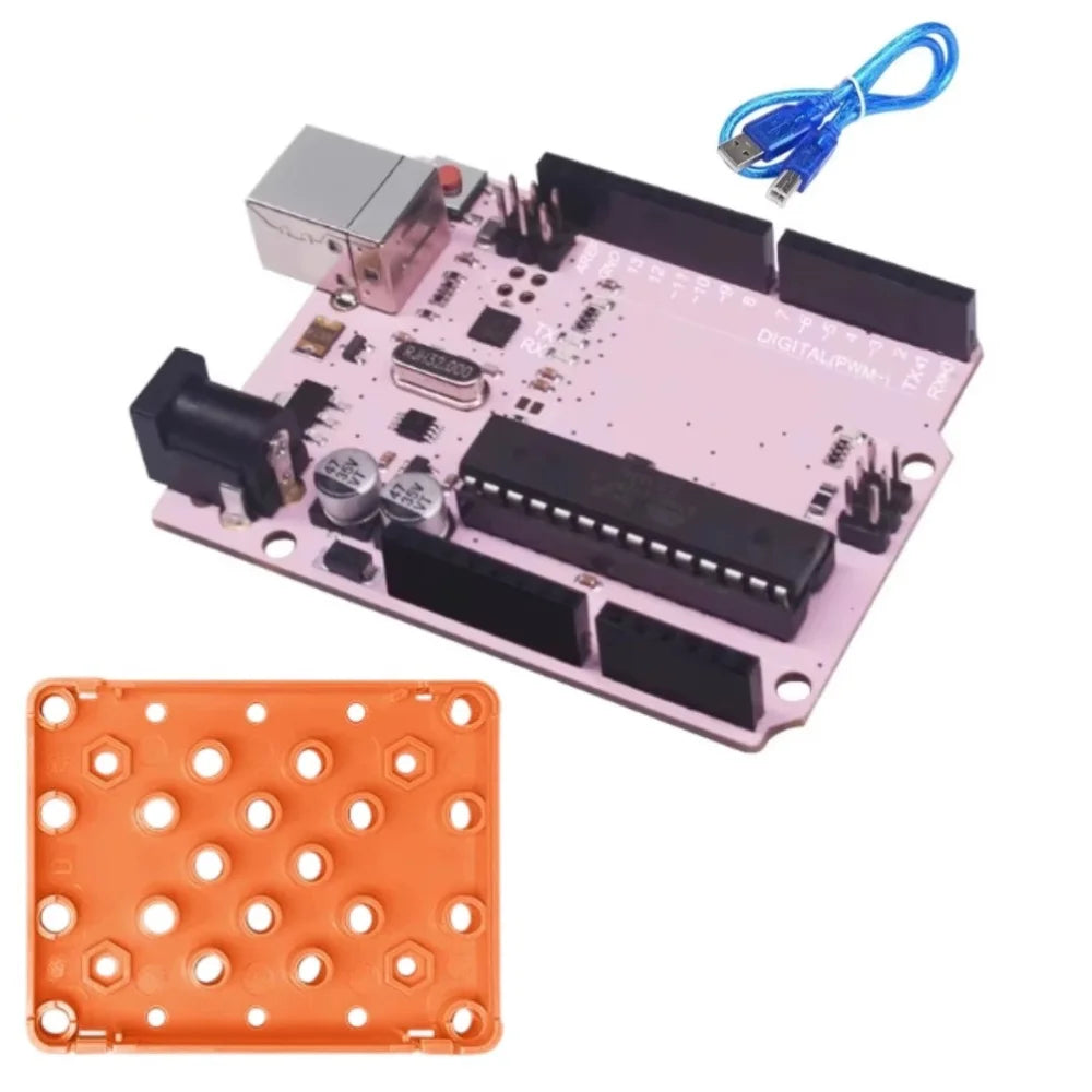 Arduino UNO R3 ATmega328P Development Board USB Cable 14 Digital I/O 6 Analog Inputs 16MHz DIY Electronics Project