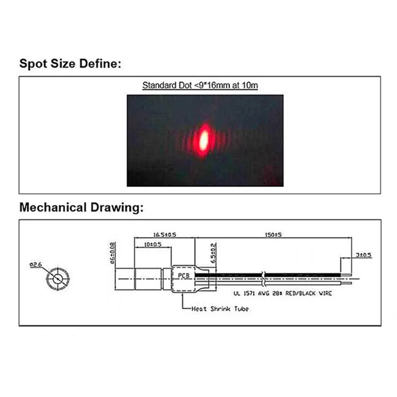 D6x10mm 650nm Red Dot Laser 1mw 5mw 10mw 50mw Laser Module Industrial Grade APC Driver for Stone Woodwork Cutting Alignment