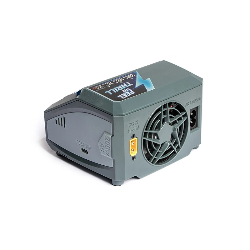 SKYRC D200neo AC 200W DC 800W Dual-Power Smart Charger 1-6S Lipo Li-ion LiFe Pb Battery Balance Charger Discharger w/ LCD Scree