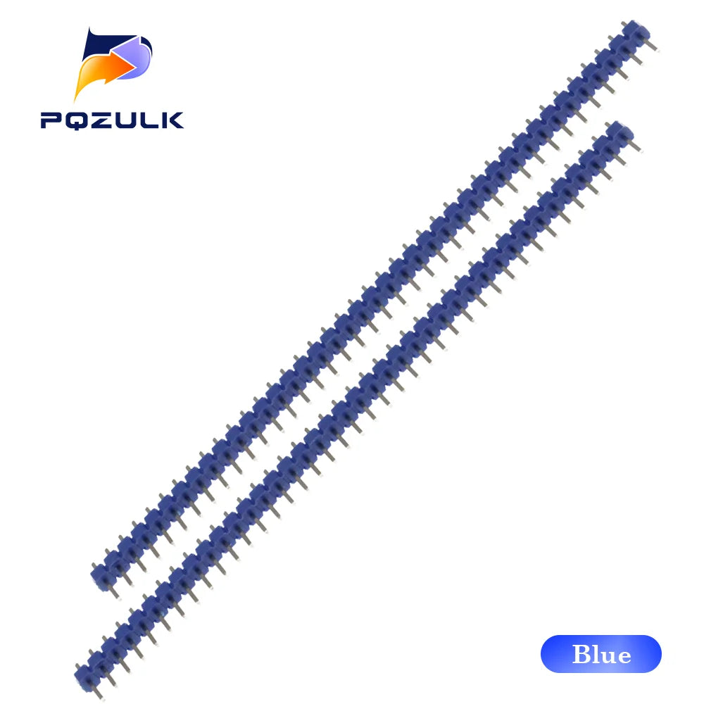 10PCS 1X40 Pin Red Blue Double Row MALE 2.54MM PITCH Pin Header connector Strip 1*40P 40Pin FOR PCB BOARD ARDUINO