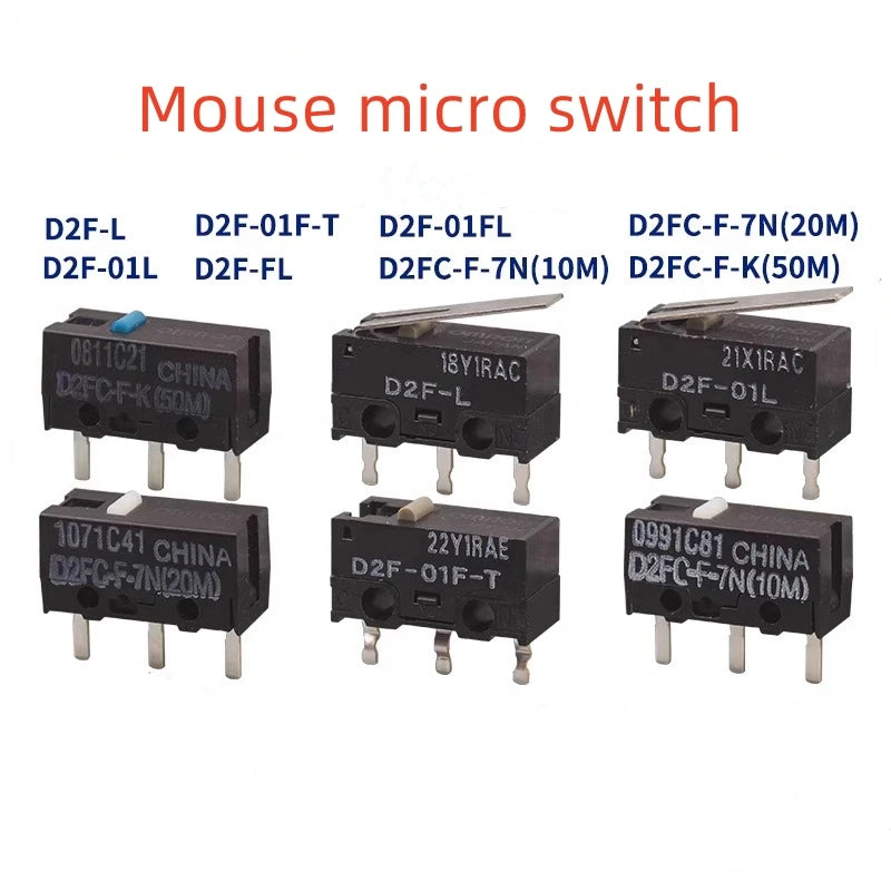 3/10Pcs Original D2FC micro switch D2FC-F-7N 10m20m OF D2FC-F-K (50M) 60MN D2F D2F-F D2F-01 D2F-01L D2F-01FL D2F-01F-T D2F-F-3-7