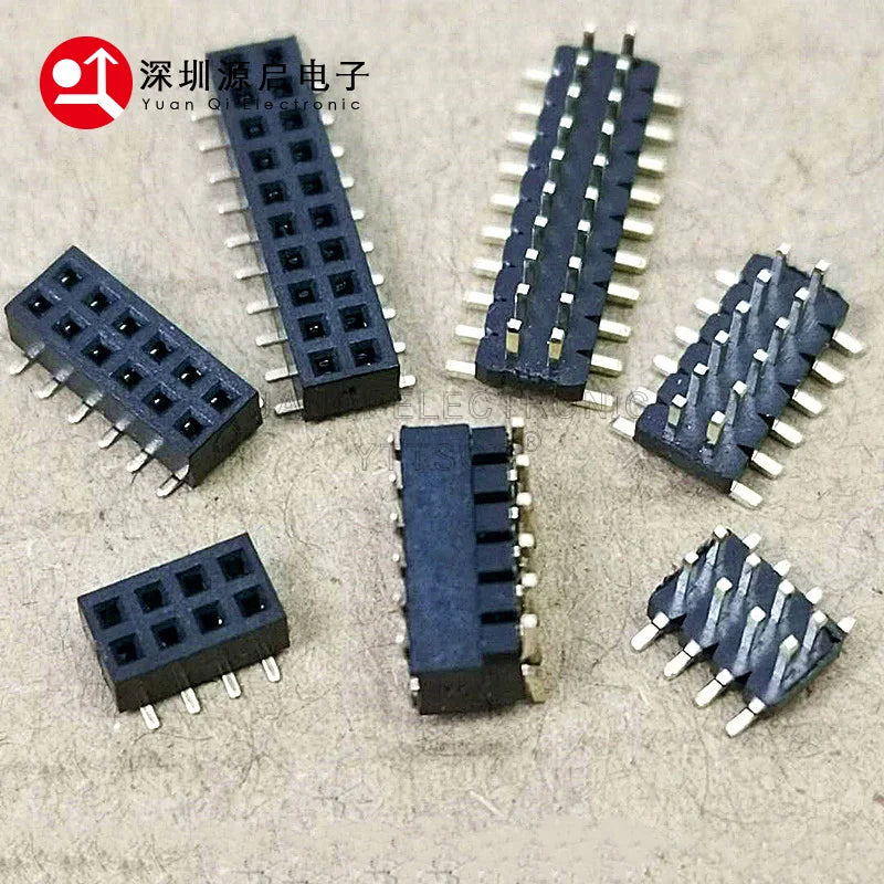 100pcs 1.27mm Low Short Profile Double Row SMD PH1.0mm Male, Female Header PH2.0 2x4/5/6/7/8/10/12/32/50P Thin PCB Pin Header