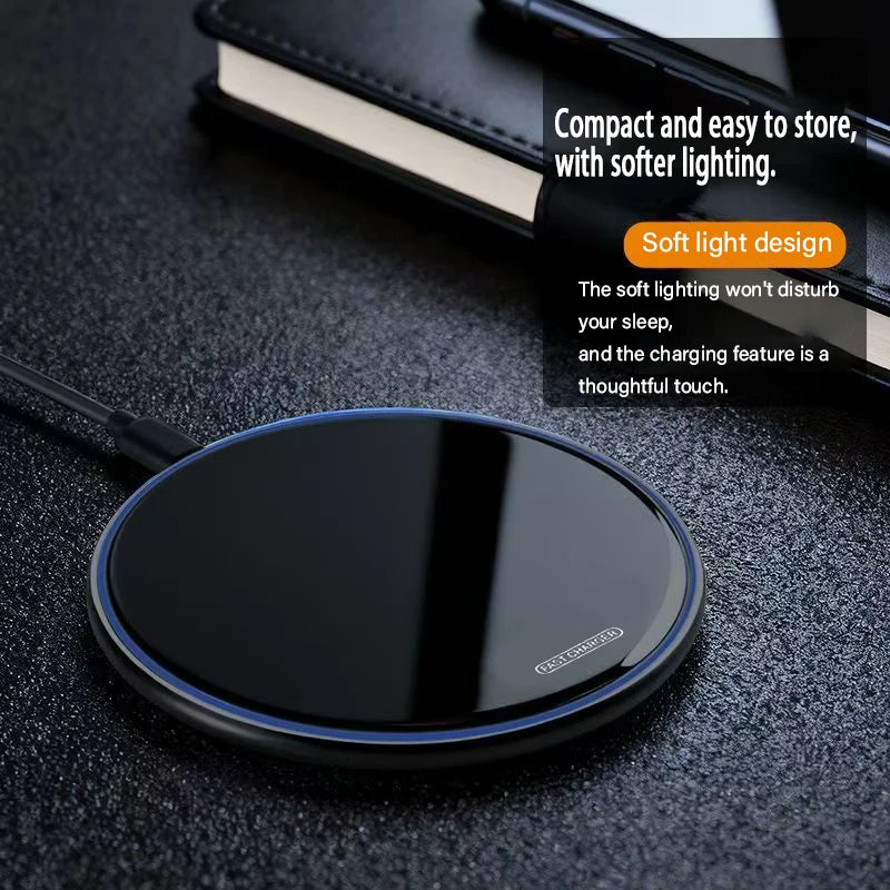 Portable 30W Wireless Charger, Fast Charging Station Compatible with iPhone 16/15/14/13/12 Pro Max, 8 Mini, Samsung and Xiaomi