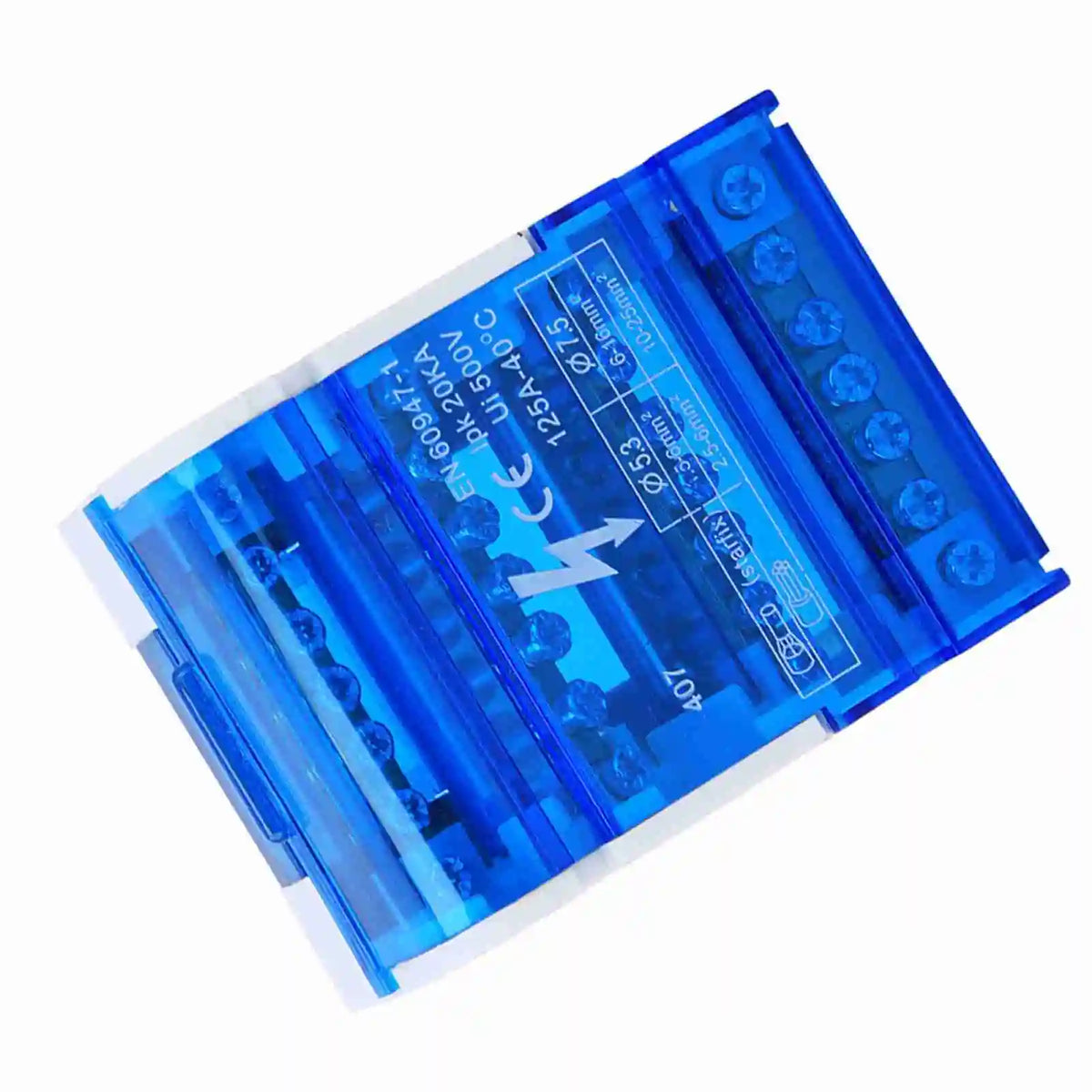 407 Terminal Distribution Box Din Rail 4-Level Single Phase Junction Case with Transparent Cover