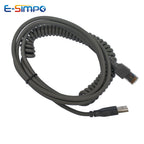 2/3/5M USB Straight/Coiled Cable For BarCode Scanner LS1203 LS2208AP LS4208 LS4278 DS6707 DS6708 USB to RJ48 RJ50 CBA-U01-S07ZAR