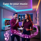New 5-40M RGB LED Strip Lights with Power Supply Music Sync APP & 44Key Remote Control Flexible LED Tape for Home Room Decor