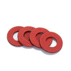 180Pcs Red Steel Paper Insulation Washers Kit, M2-M12 Mica Flat Pad Gaskets, Insulating Spacers for Electrical DIY