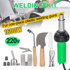 1600W Plastic Hot Air Welding Gun Kit AC220V Adjustable Temp With Full Nozzles Tools For PVC Plastic Welding Repair Project Work