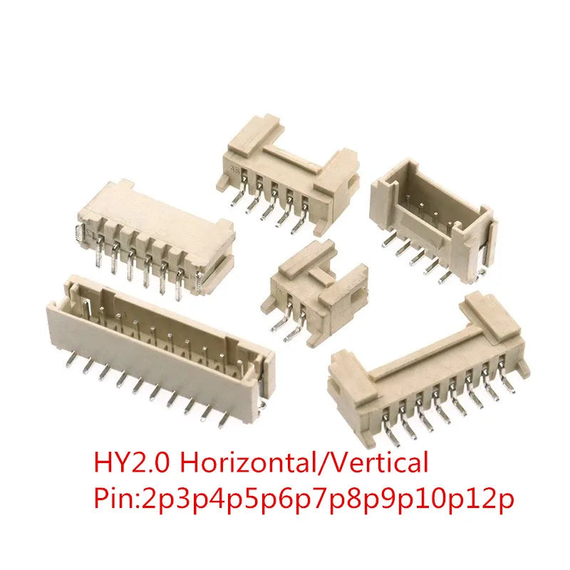 20Pcs/Lot HY2.0 HY 2.0mm With lock Connector Socket Pin Header Vertical Horizontal/Right Angle Smd/SMT Jst/2/3/4/5/6/7/8Pin P