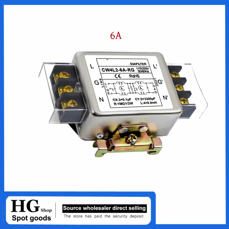 SignkoRay EMI Power Filter CW4L2-3A/6A/10/20/30A-RG AC 220V Single Phase Interference Purification CW4L2-10A-RG  CW4L2-30A-RG