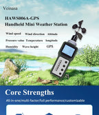 HAWS006A-GPS Handheld portable Weather Station  Temperature Humidity Pressure Sensor Outdoor GPS handheld weather station