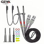 GEYA 2 Pcs 100 MHz Oscilloscope Probe 1X/10X Adjustable Attenuation Switch BNC Clip Test Lead Input Voltage10:1 Scope Probe Kit