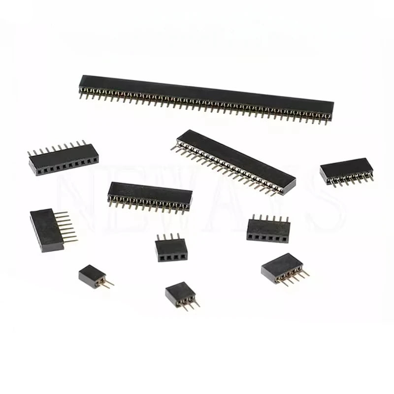 10Pcs 1.27 Single Row Pin Female Header Socket Pitch 1.27mm 1*2P 3P 4P 6P 8P 12P 15P 20P 40P 50P 1x40Pin Connector For Arduino