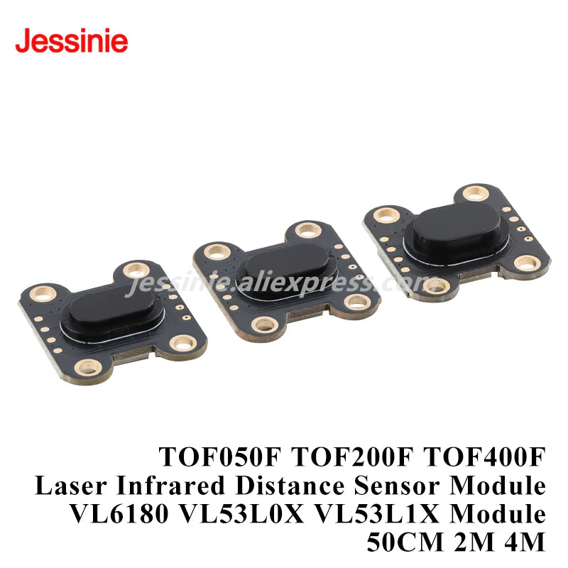 5pcs/1pc TOF050F TOF200F TOF400F Laser Infrared Distance Sensor Module VL6180 VL53L0X VL53L1X Module 50CM 2M 4M Serial Port IIC