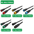 5/10/100 Sets M6 M8 Aviation Connector 2/3/4/5/6 Pin Ebike Display Male Female Docking Julet Sensor Connector With Cable 20CM