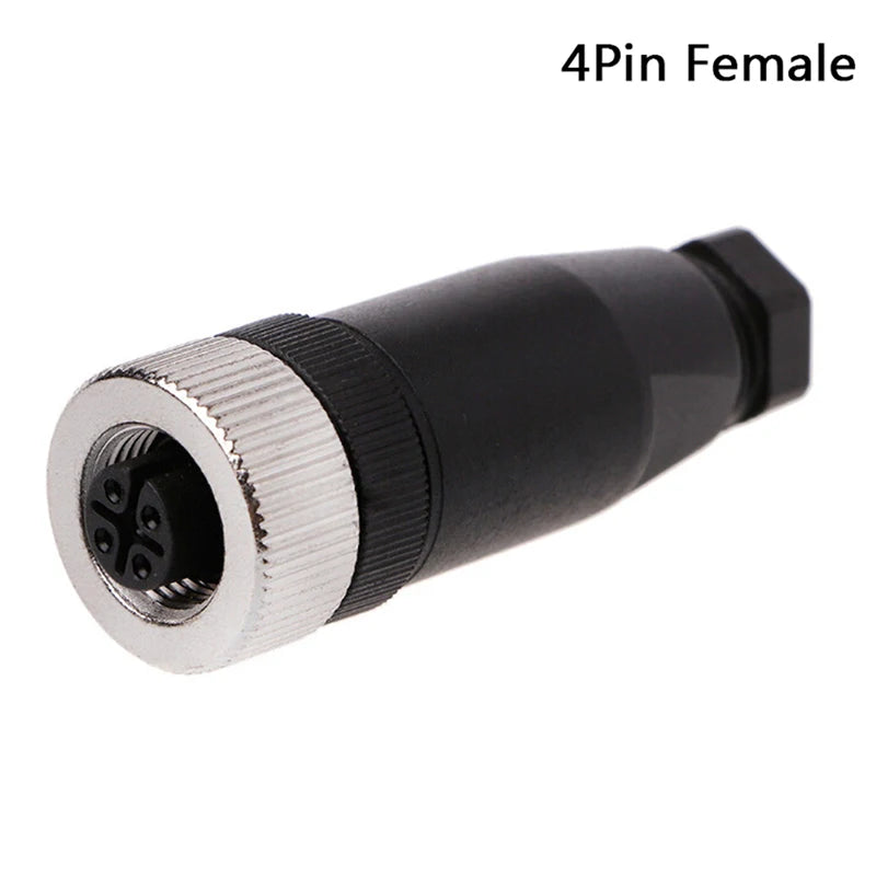 New 1PCS 3/4/5 Pin  M12 Sensor Connector Waterproof Plug Aviation Plug M12 Connector Male And Female Plug Pin Hole 4 5 8 12 Core
