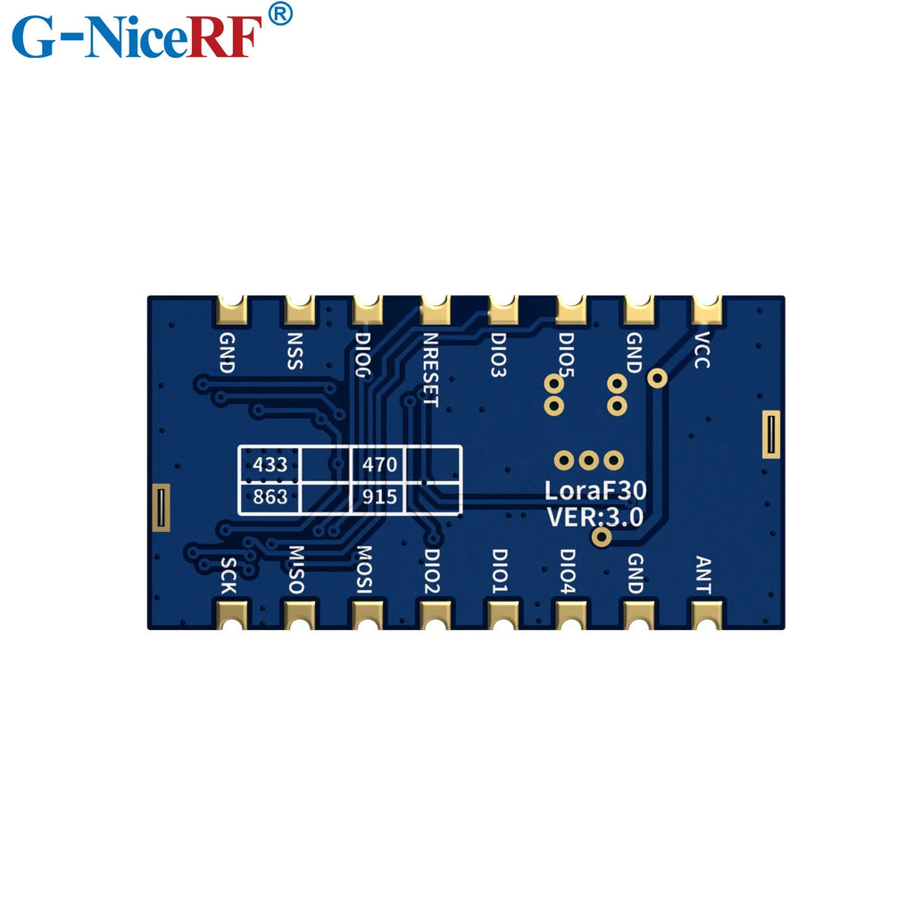 G-NiceRF | 2PCS LoRa1278F30 1W High Power 433MHz/470 MHz SX1278 6-8 KM Long Distance RF Wireless LoRa Module SPI Interface