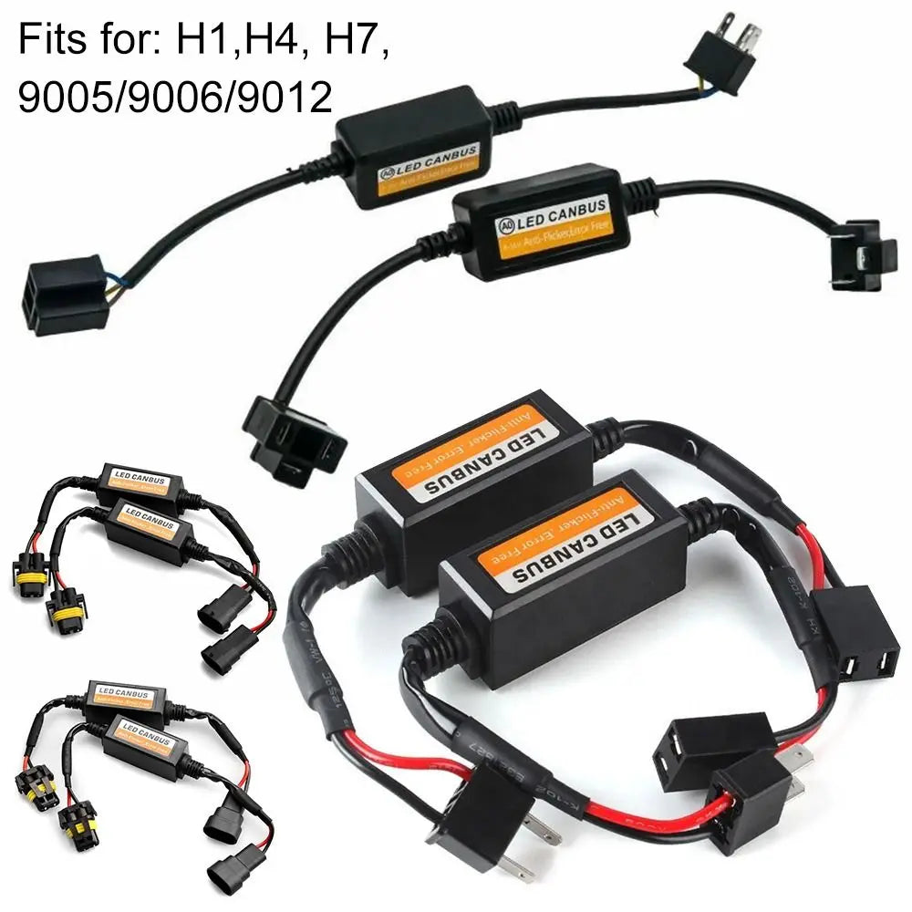 Tools Anti-Flicker h1/h3/h4/h7/h8/h9/h11 Automotive LED Decoder Fault Eliminator Resistor Controller LED Canbus Decoder