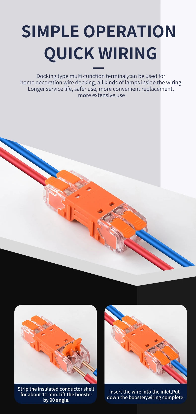 5Pcs Quick Lever Splicing Wire Connectors 2/3/4 Pins CMK642  Compact Plugable Male Female Terminals Universal Blocks