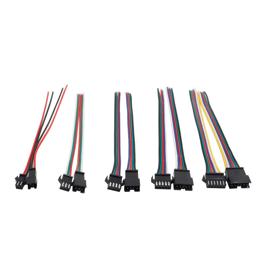 5 Pairs 2/3/4/5/6pin Led Connector Male/female JST SM 2 3 4 5 Pin Plug Connector Wire Cable for Led Strip Light Lamp Driver CCTV